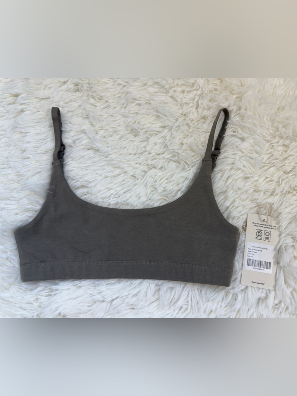 Mate The Label | Organic Scoop Stretch Bra | Pebble | XS